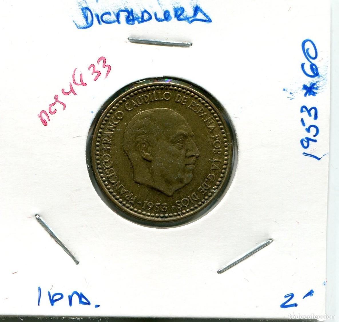 Monnaies Franco: UNA PESETA DICTADURA A&Ntilde;O 1953 *60 ( MES4833 )