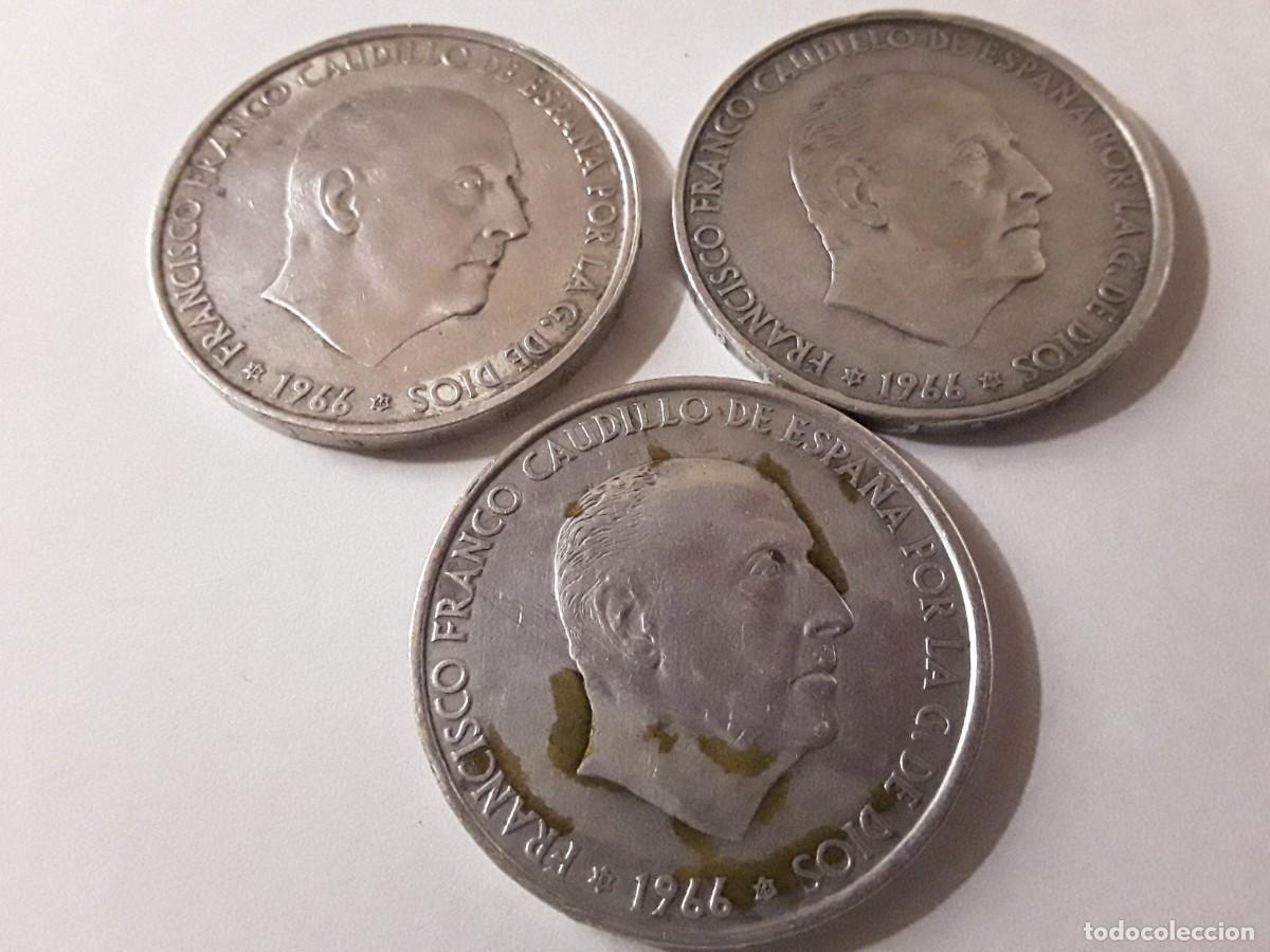 Monedas Franco: ESPA&Ntilde;A - LOTE 3 MONEDAS 100 PESETAS FRANCO A&Ntilde;O 1966*19-66.