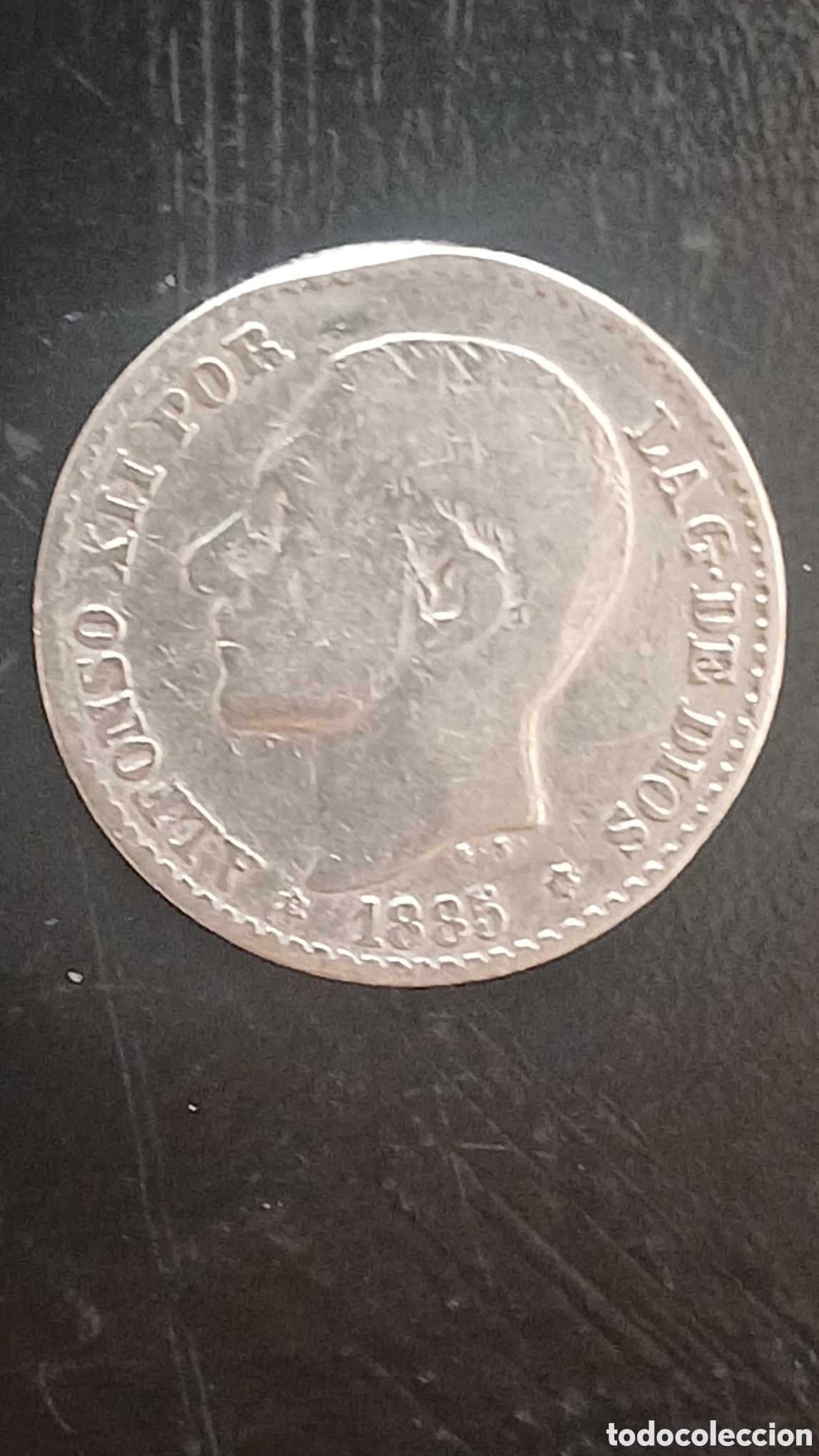 Monedas Franco: 50 c&eacute;ntimos 1885 alfonso xll.plata