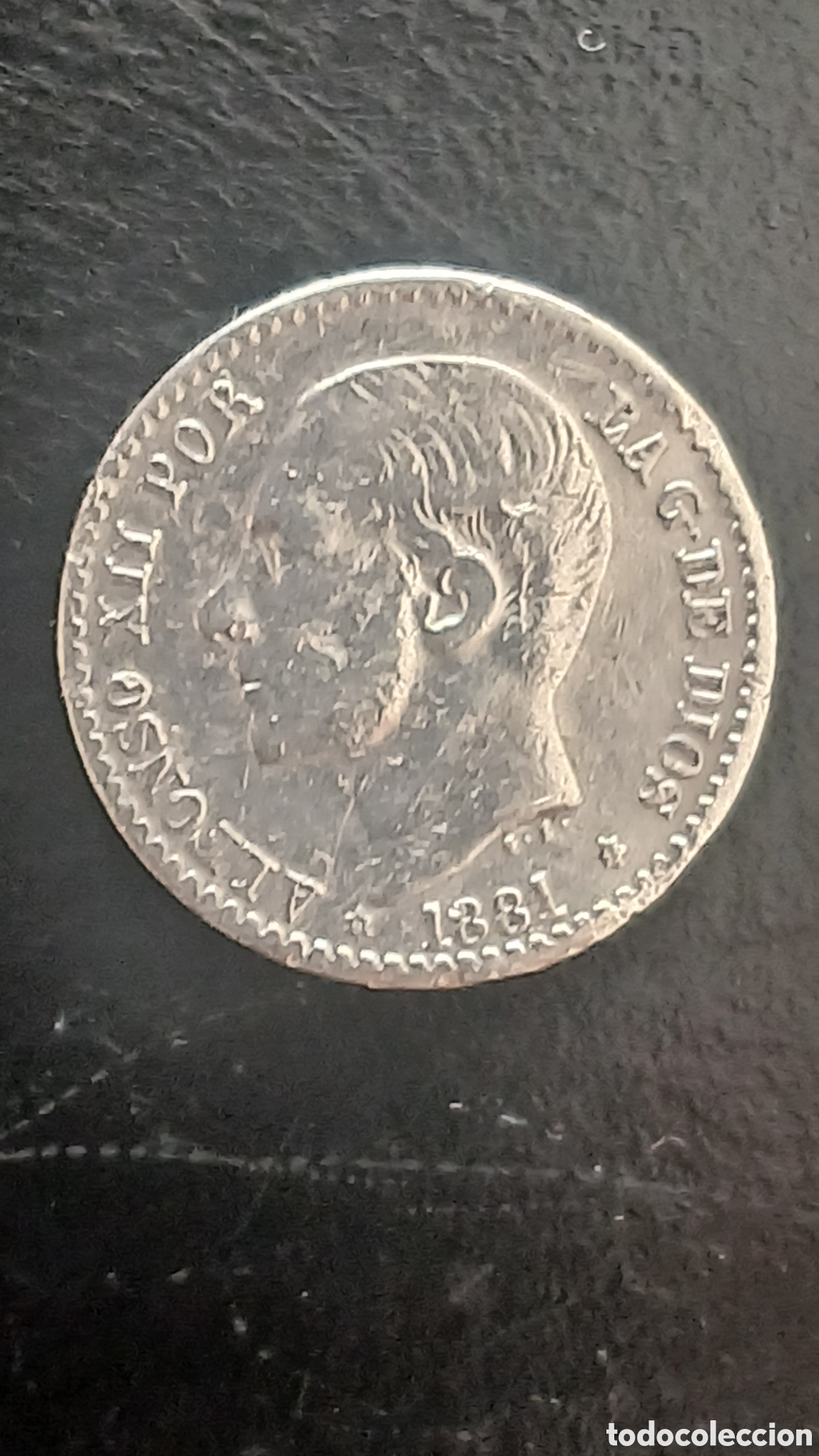 Monedas Franco: 50 c&eacute;ntimos 1881 alfonso xll.plata
