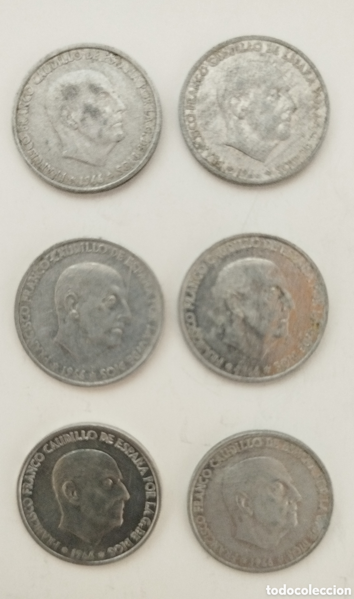 Monedas Franco: 6 MONEDAS DE 50 CENTIMOS 1966 *67 *71 *72 Y *73 ESTADO ESPA&Ntilde;OL