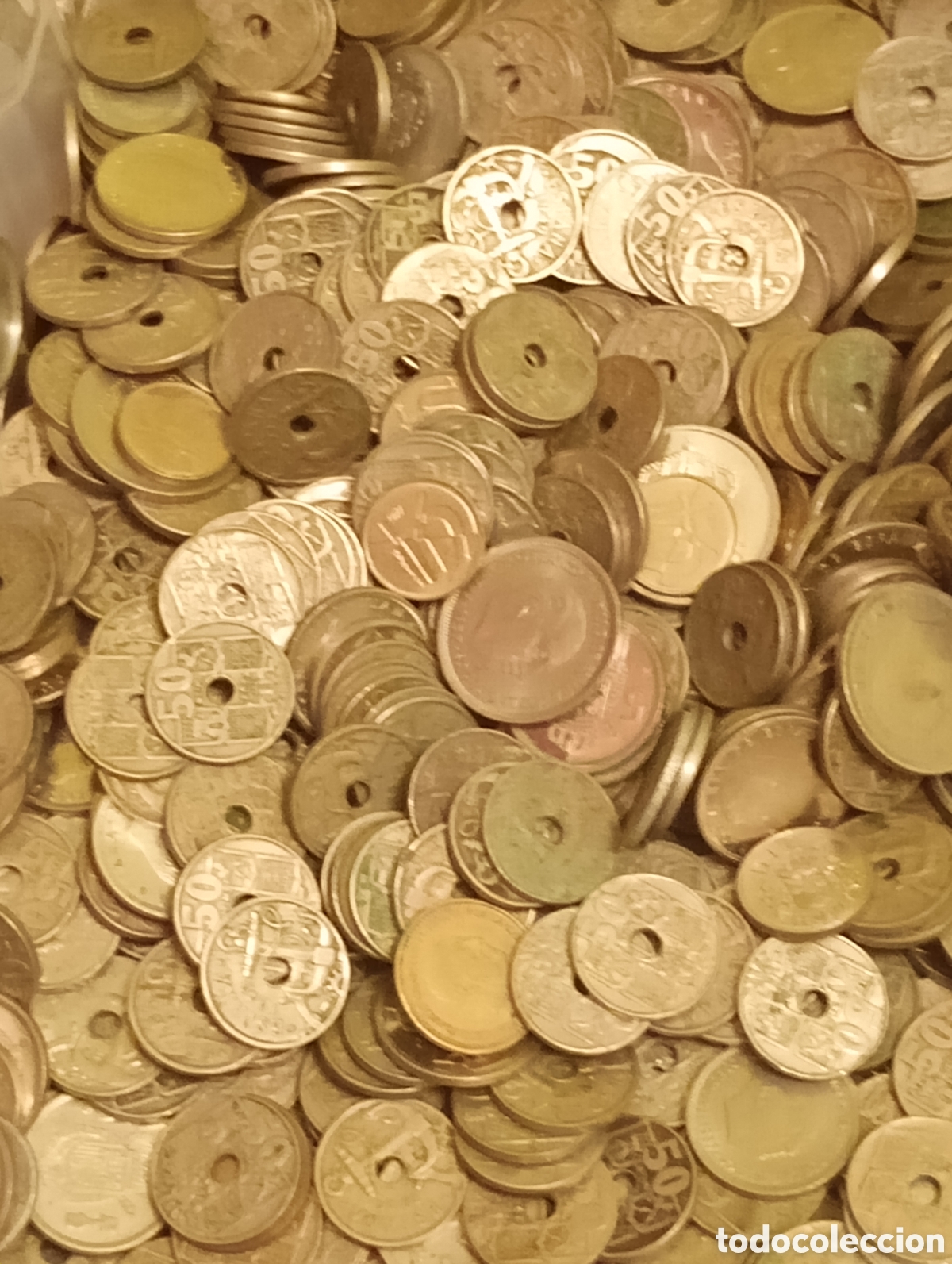 Monedas Franco: Lote de 100 monedas de 50 c&eacute;ntimos de 1949/1963