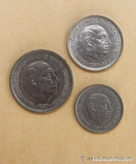 Monnaies Franco: MONEDAS I EXPOSICI&Oacute;N &Iacute;BERO-AMERICANA DE NUMISM&Aacute;TICA BARCELONA BA 1957 MONEDA SERIE COMPLETA
