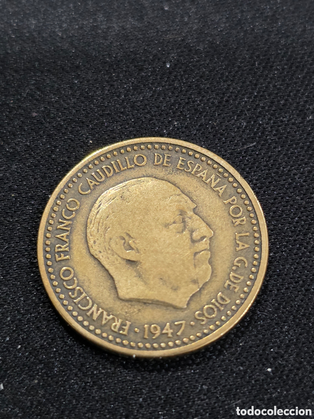Monedas Franco: Peseta 1947 *49 estrella bien visible. PEDIDO M&Iacute;NIMO 5&euro;