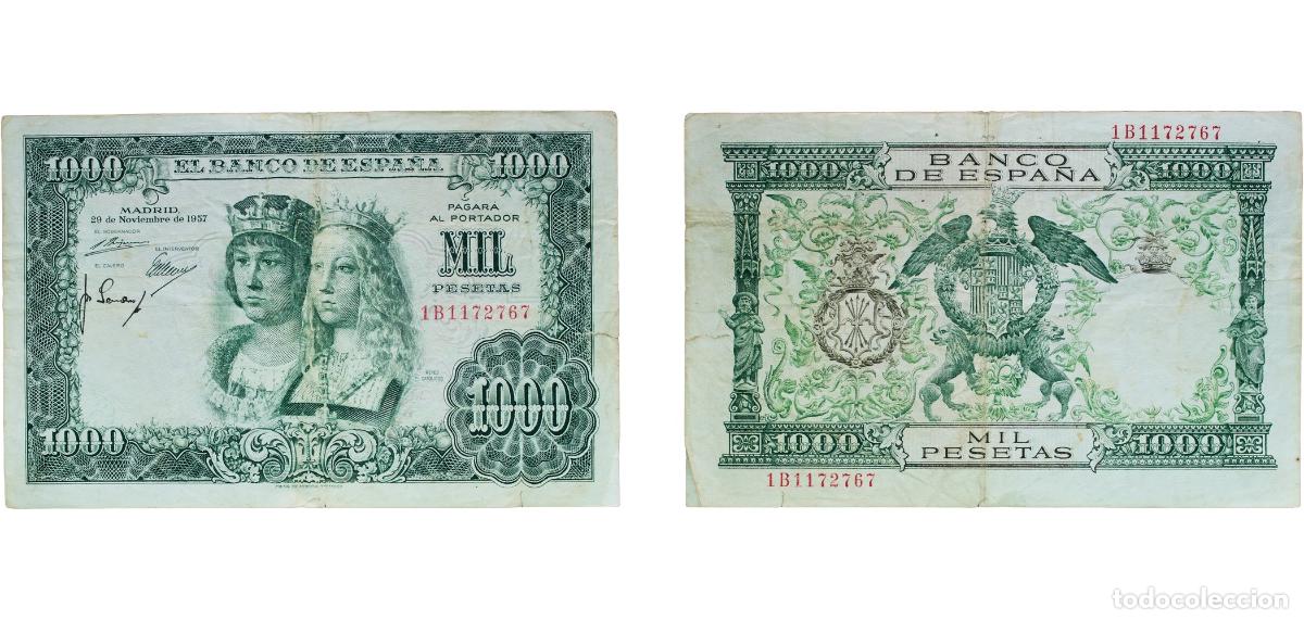 Monedas Franco: Spain Nationalist Government 1957 1000 Pesetas Paper (498344000) VF P 149a