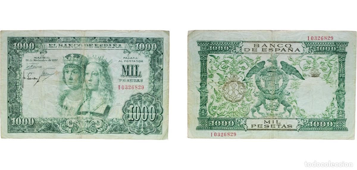 Monedas Franco: Spain Nationalist Government 1957 1000 Pesetas Paper (498344000) F P 149a