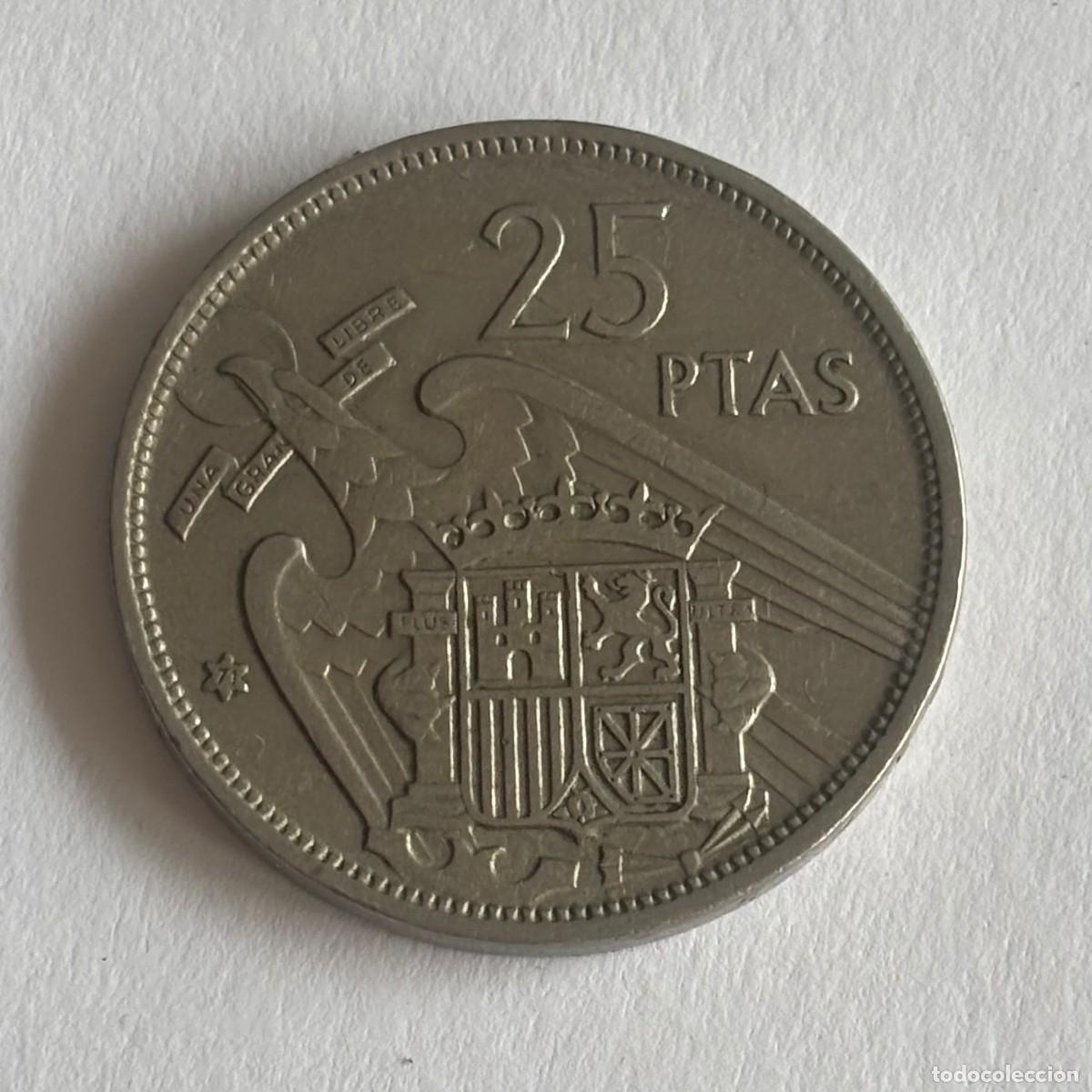 Monedas Franco: MONEDA DE 25 PESETAS FRANCO 1957 ESTRELLA 71 (FOTO)