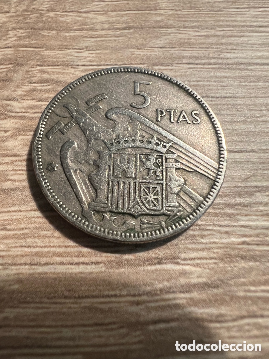 Monedas Franco: Moneda de 5 pesetas de 1957 estrella 62*