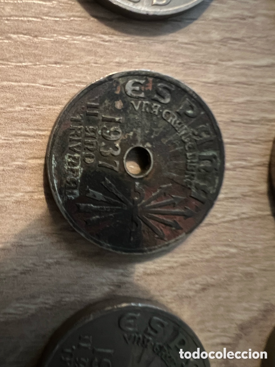 Monedas Franco: 40 monedas de 25 c&eacute;ntimos de 1937 - Foto 3