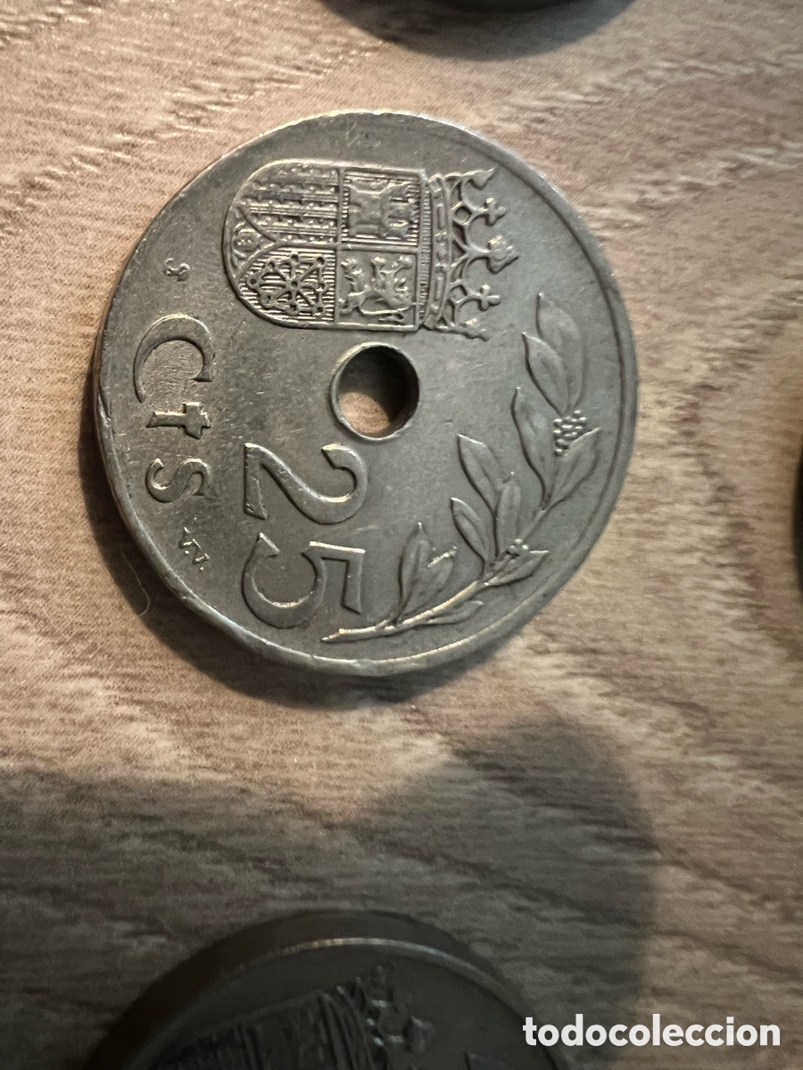 Monedas Franco: 40 monedas de 25 c&eacute;ntimos de 1937 - Foto 5