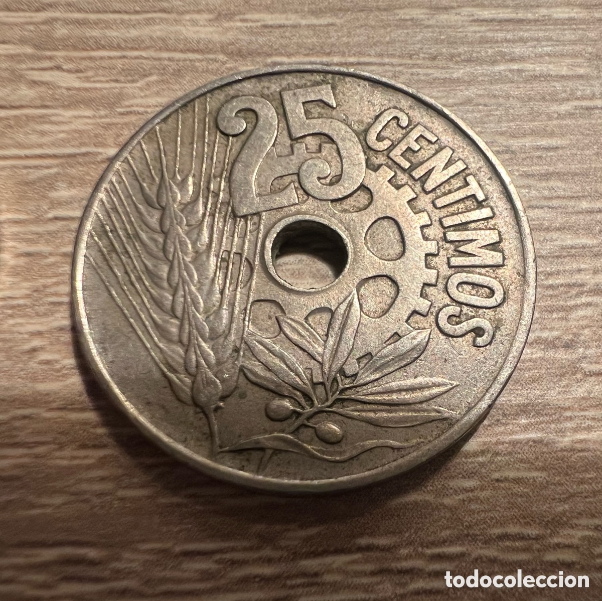 Monedas Franco: Lote de 8 monedas de 25 c&eacute;ntimos de 1934 MBC - Foto 5