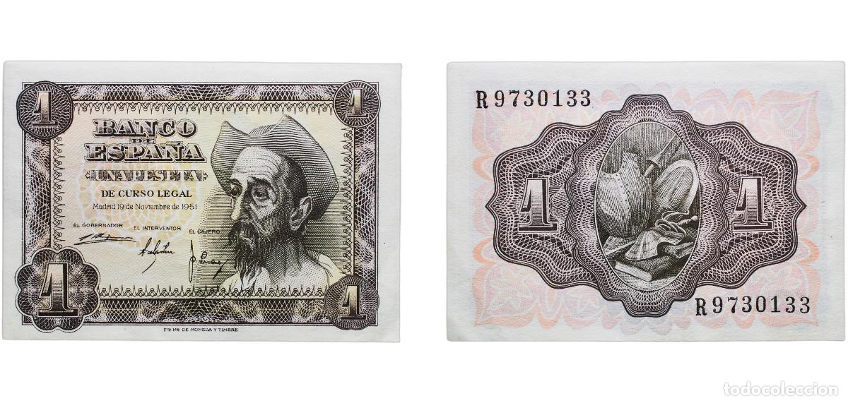 Monedas Franco: Spain Nationalist Government 1951 1 Peseta Paper AU P 139a.2