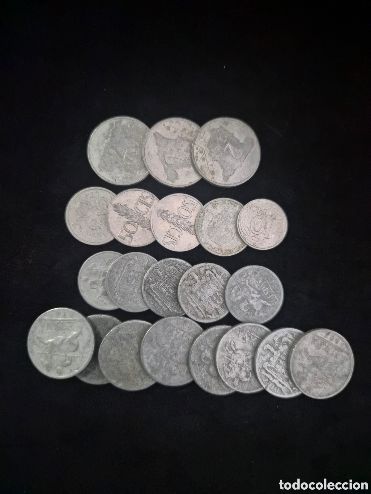 Monedas Franco: Lote de monedas espa&ntilde;olas antiguas &ndash; pesetas y c&eacute;ntimos