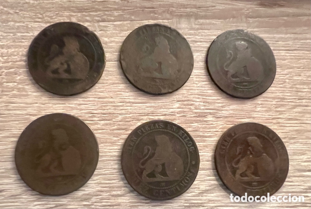 Monedas Franco: Lote de 10 C&eacute;ntimos 1870 - Gobierno Provisional (I Republica)