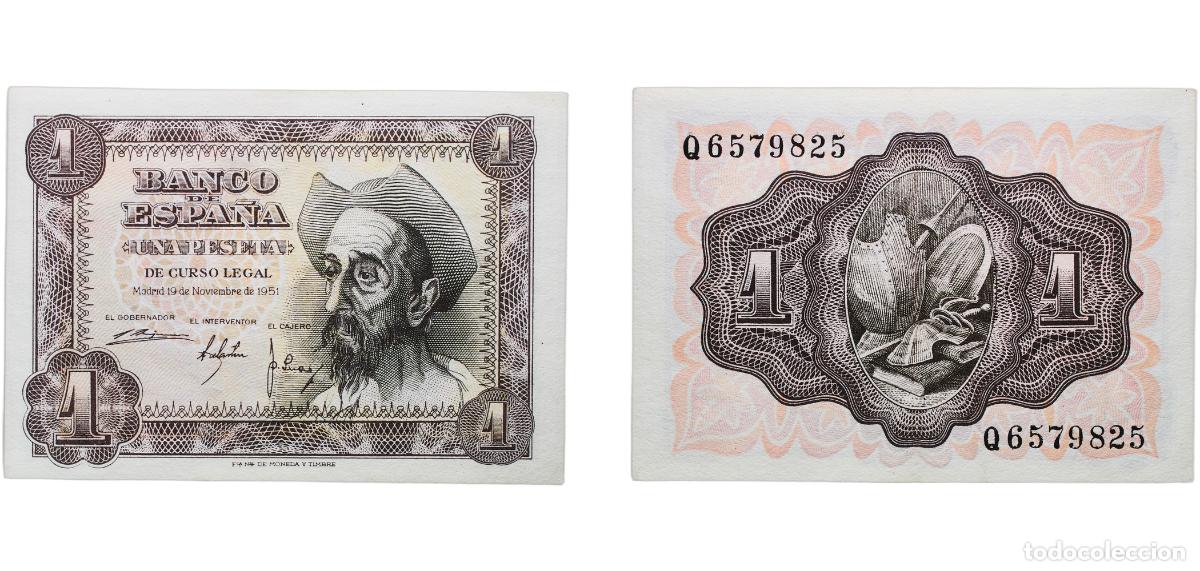 Monedas Franco: Spain Nationalist Government 1951 1 Peseta Paper AU P 139a.2