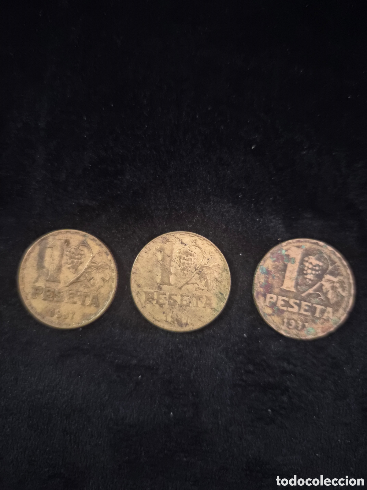 Monedas Franco: Lote de 5 monedas espa&ntilde;olas antiguas