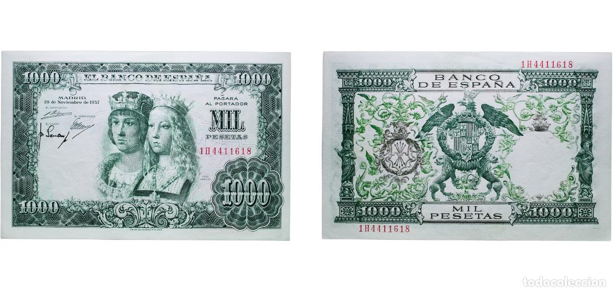 Monedas Franco: Spain Kingdom 1957 1000 Pesetas Paper (498344000) AU P 149a