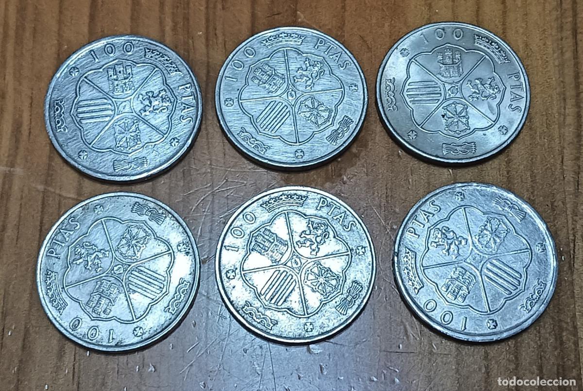Monedas Franco: LOTE MONEDAS PLATA 100 PESETAS 1966