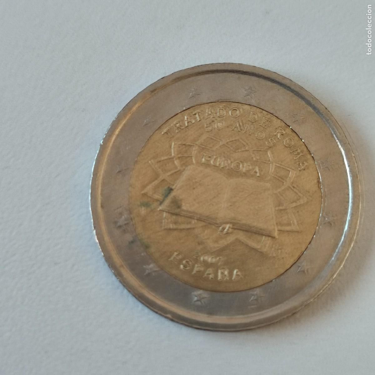 Monedas Franco: Moneda 2&euro; Tratado de Roma 2007 Conmemorativa dos euros