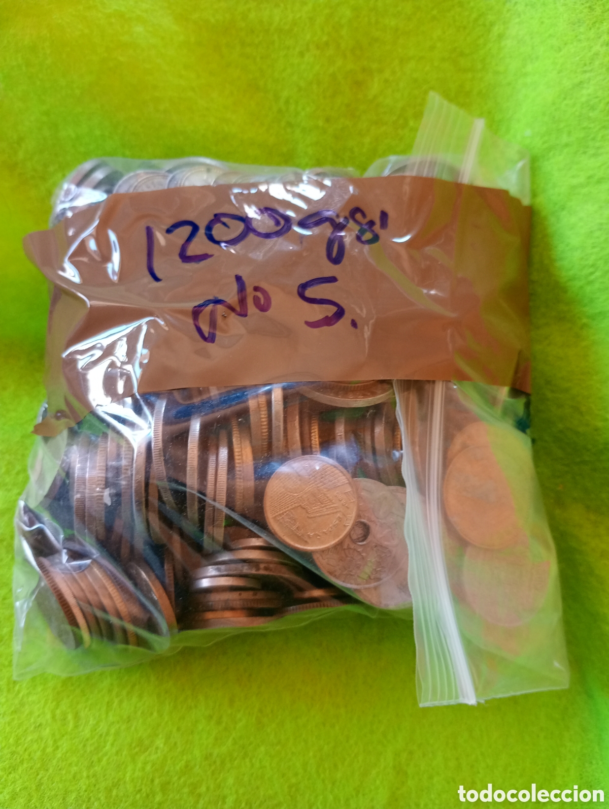 Monedas Franco: Bolsa con 1200 gramos en monedas variadas espa&ntilde;olas usadas
