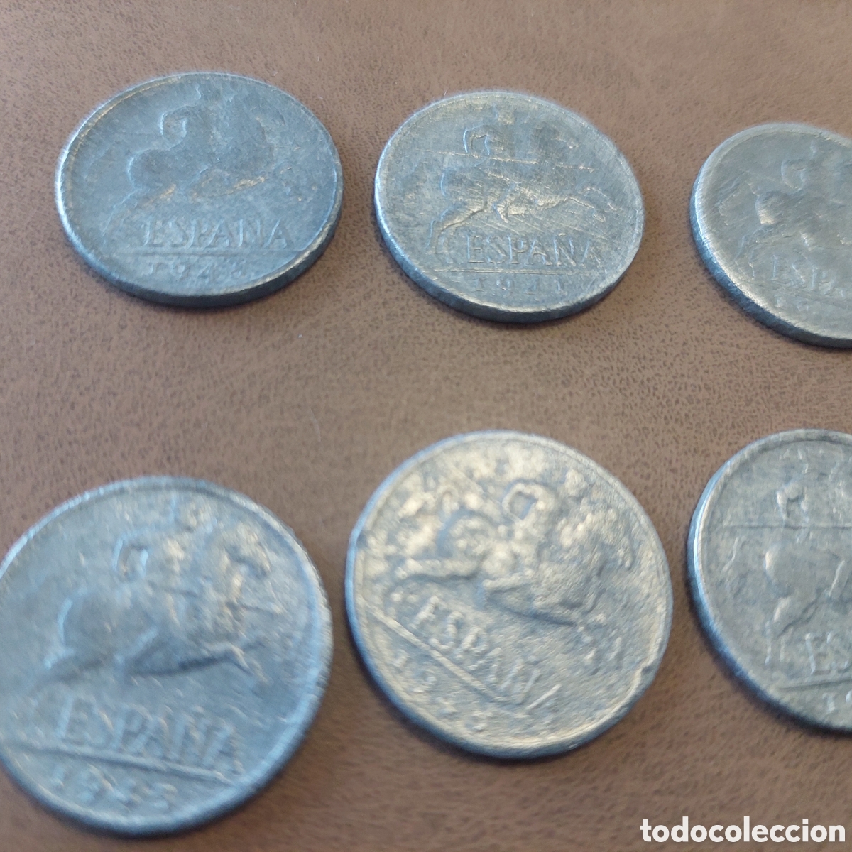 Monedas Franco: 12 monedas 10 cent 1945. - Foto 2