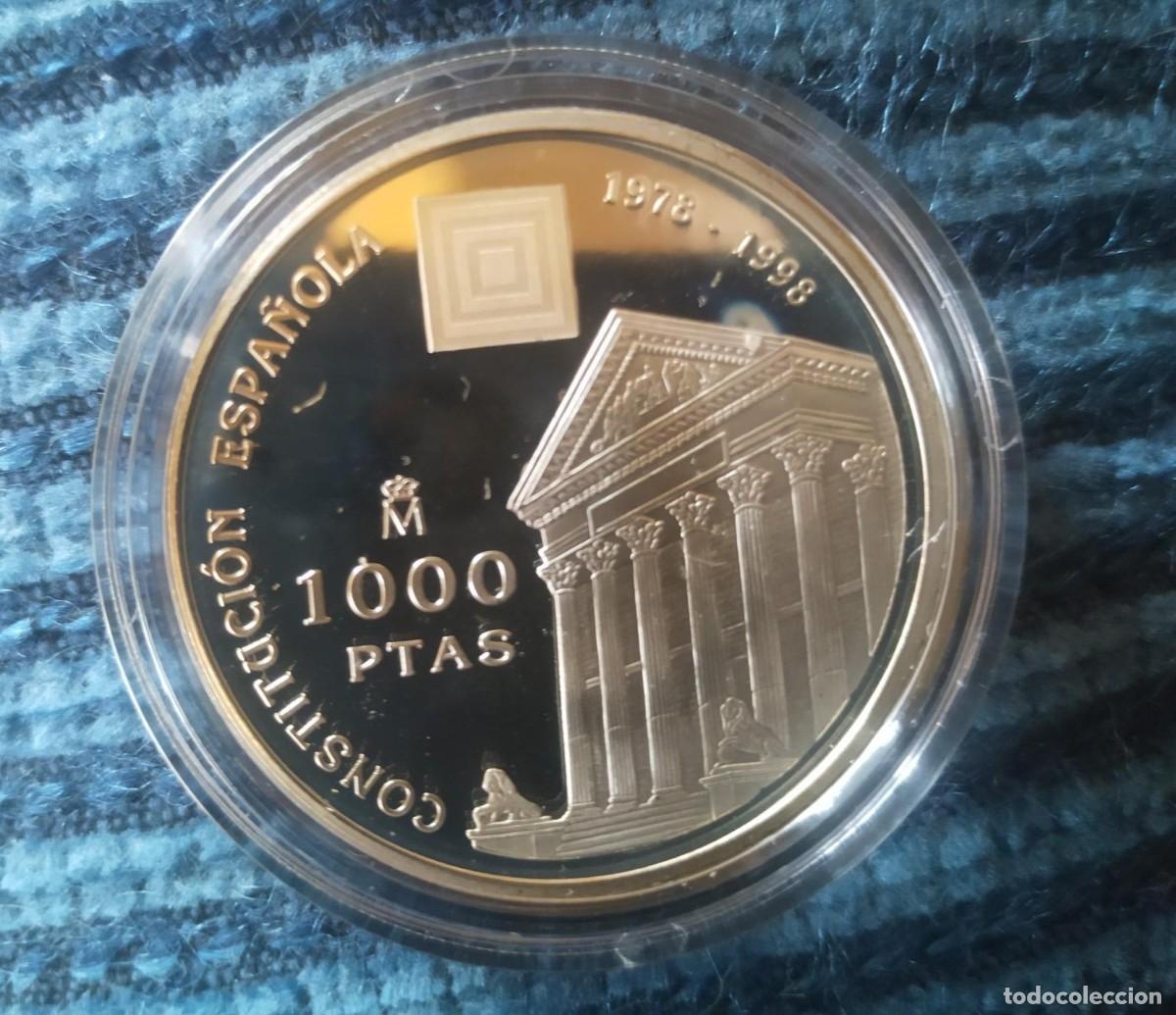 Monete Franco: ESPA&Ntilde;A 1.000 PESETAS 1998 PLATA PROOF XX ANIVERSARIO CONSTITUCI&Oacute;N + ESTUCHE + CERTIFICADO