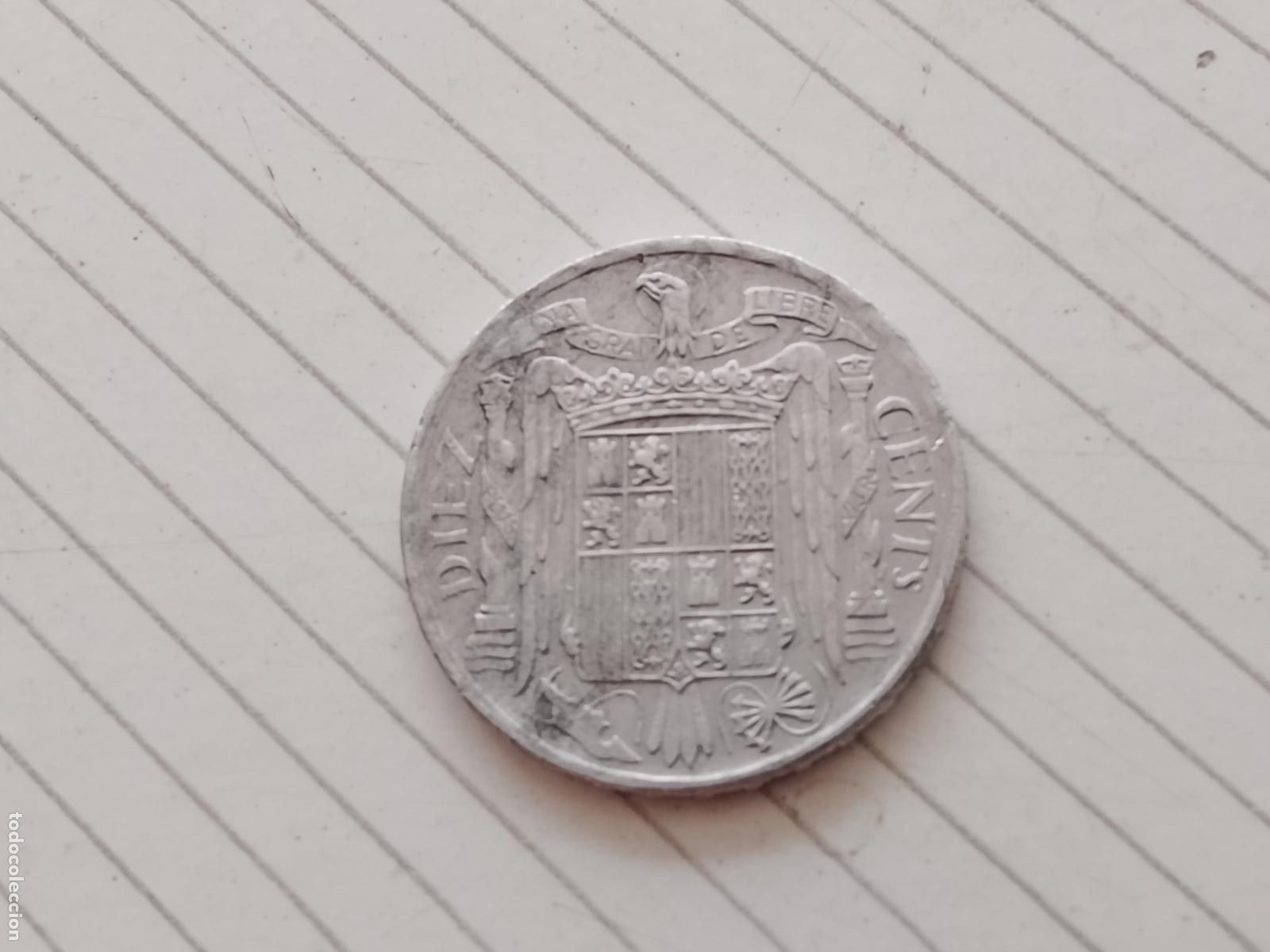 Monedas Franco: 10 c&eacute;ntimos de 1953 MBC - Foto 2