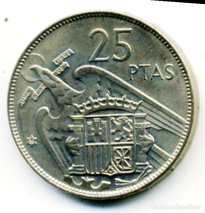 Monedas Franco: XS- FRANCO 25 Pesetas 1957 * 59 EBC+