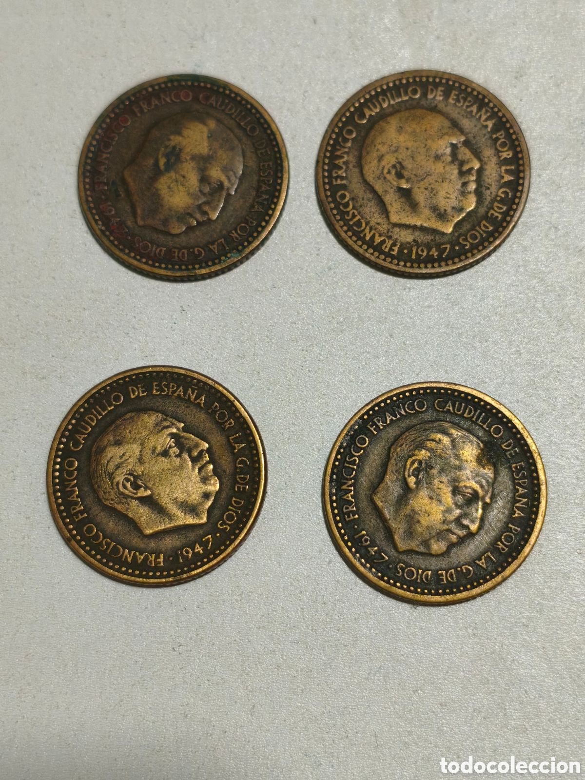 Monedas Franco: LOTE PESETAS 1947 *48 *49 *52 *53