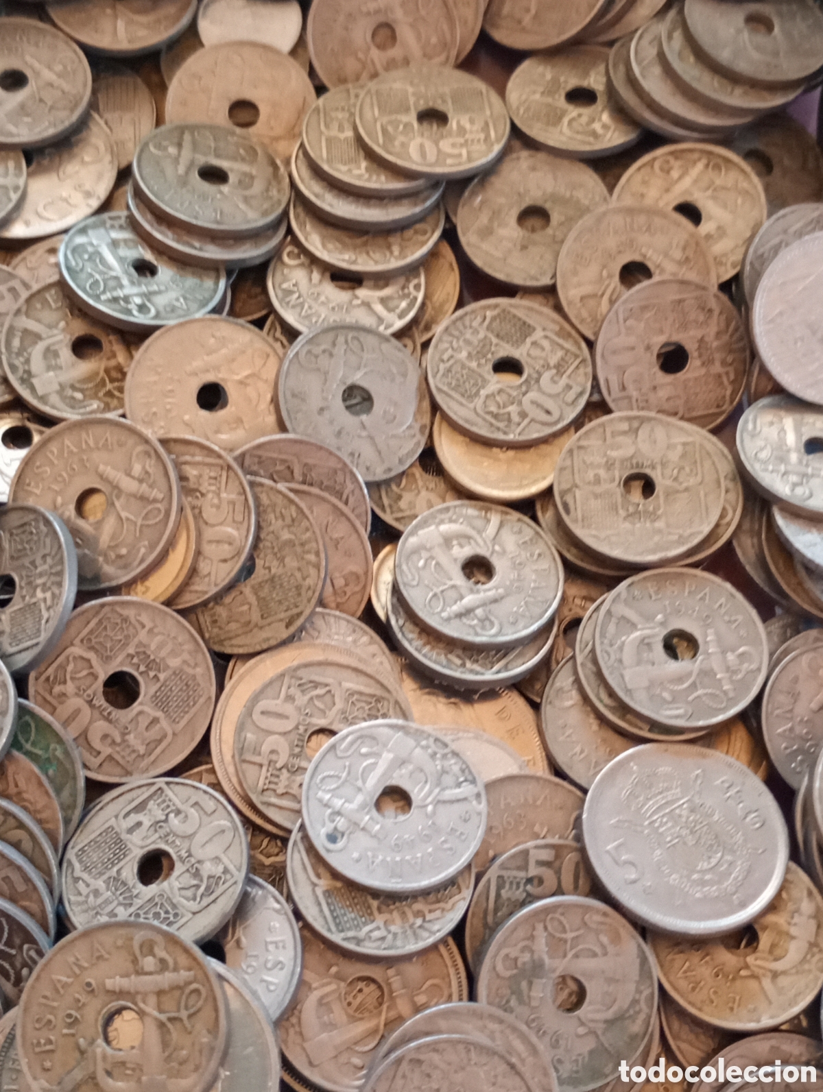 Monedas Franco: 100 monedas de 50 c&eacute;ntimos de 1949.