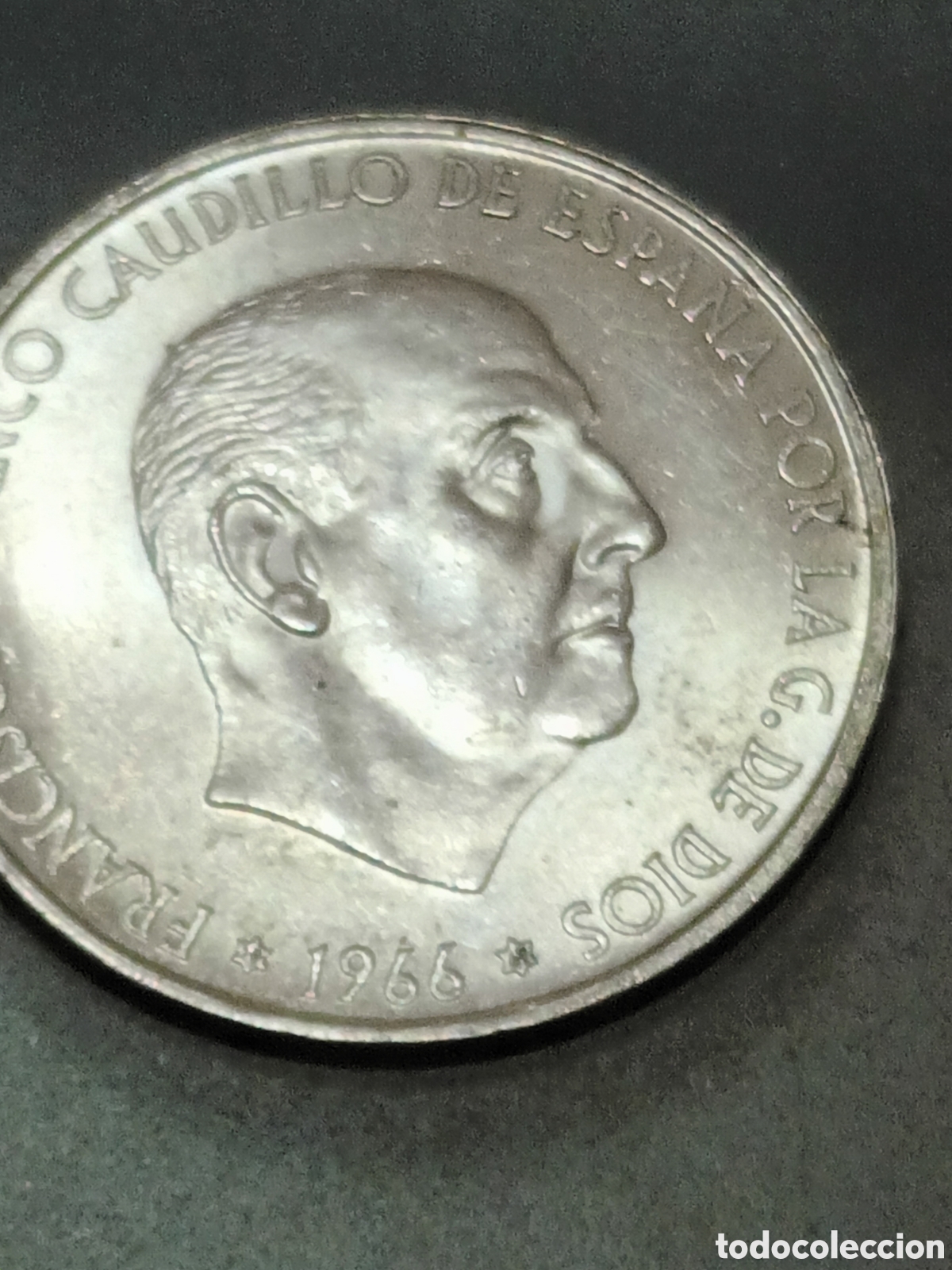 Monedas Franco: MONEDA DE 100 PESETAS DE PLATA A&Ntilde;O 1966*69 PALO CURVO