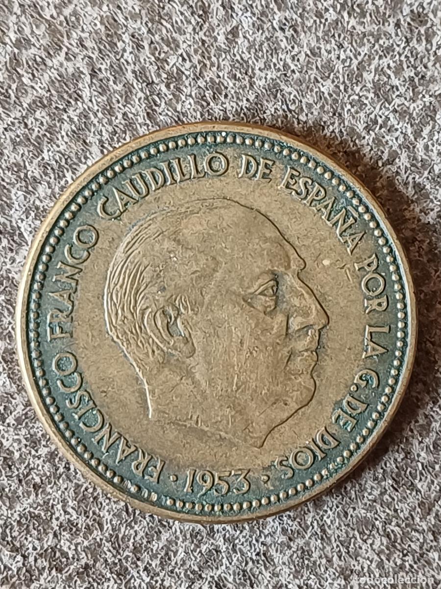 Monedas Franco: 2.5 pesetas Franco 1953 estrella 54