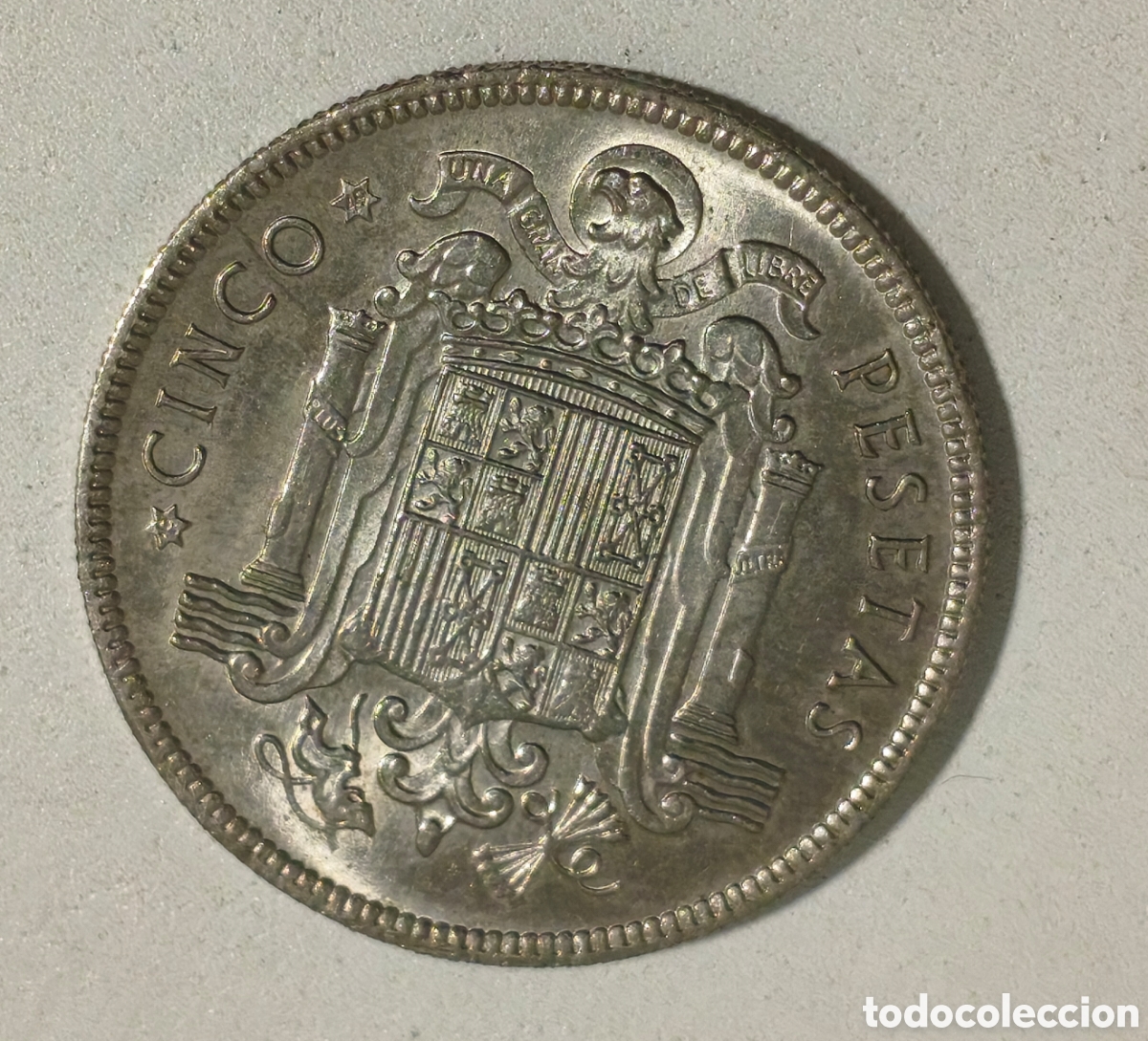 Monedas Franco: 5 PESETAS 1949 *49 SC - Foto 2