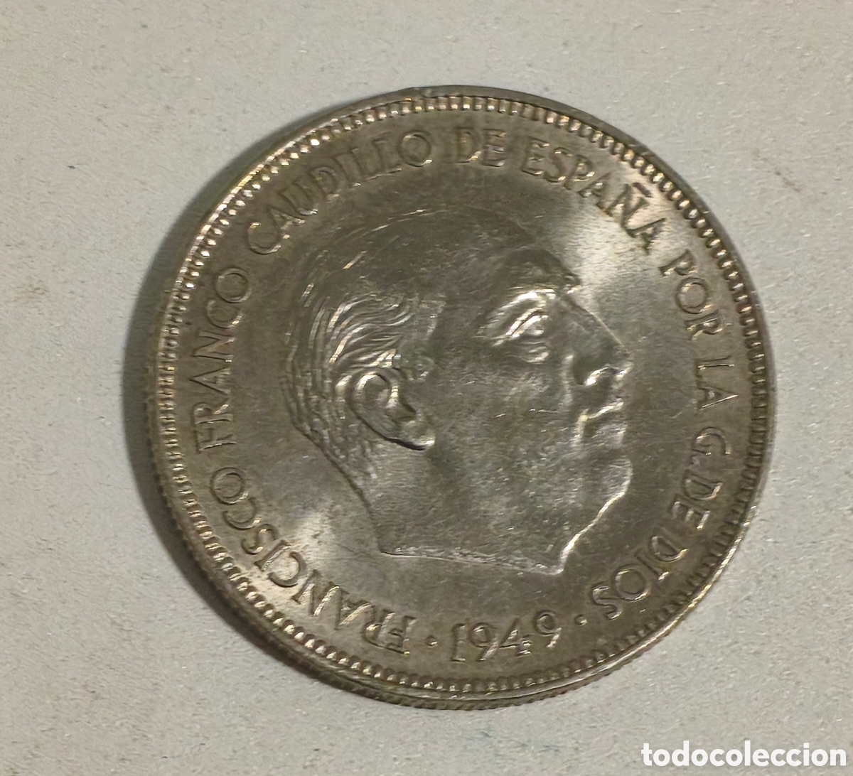 Monedas Franco: 5 PESETAS 1949 *49 SC