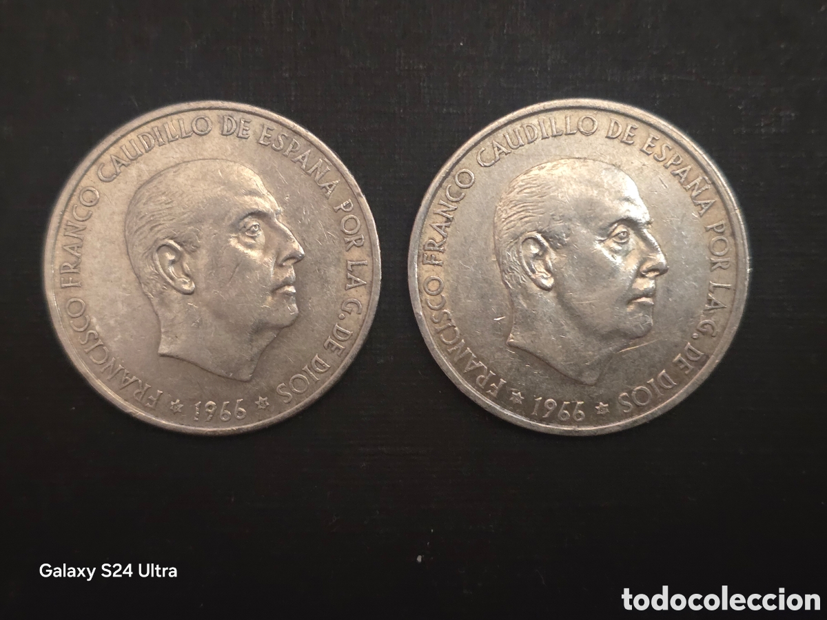 Monedas Franco: LOTE DE 2 MONEDAS DE 100 PESETAS DE 1966..*67....PLATA.....PRECIOSAS.....ES EL DE LAS FOTOS
