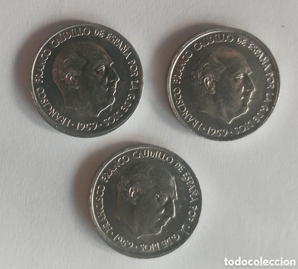 Monete Franco: LOTE DE TRES MONEDAS DE 10 C&Eacute;NTIMOS FRANCO 1959 SIN CIRCULAR