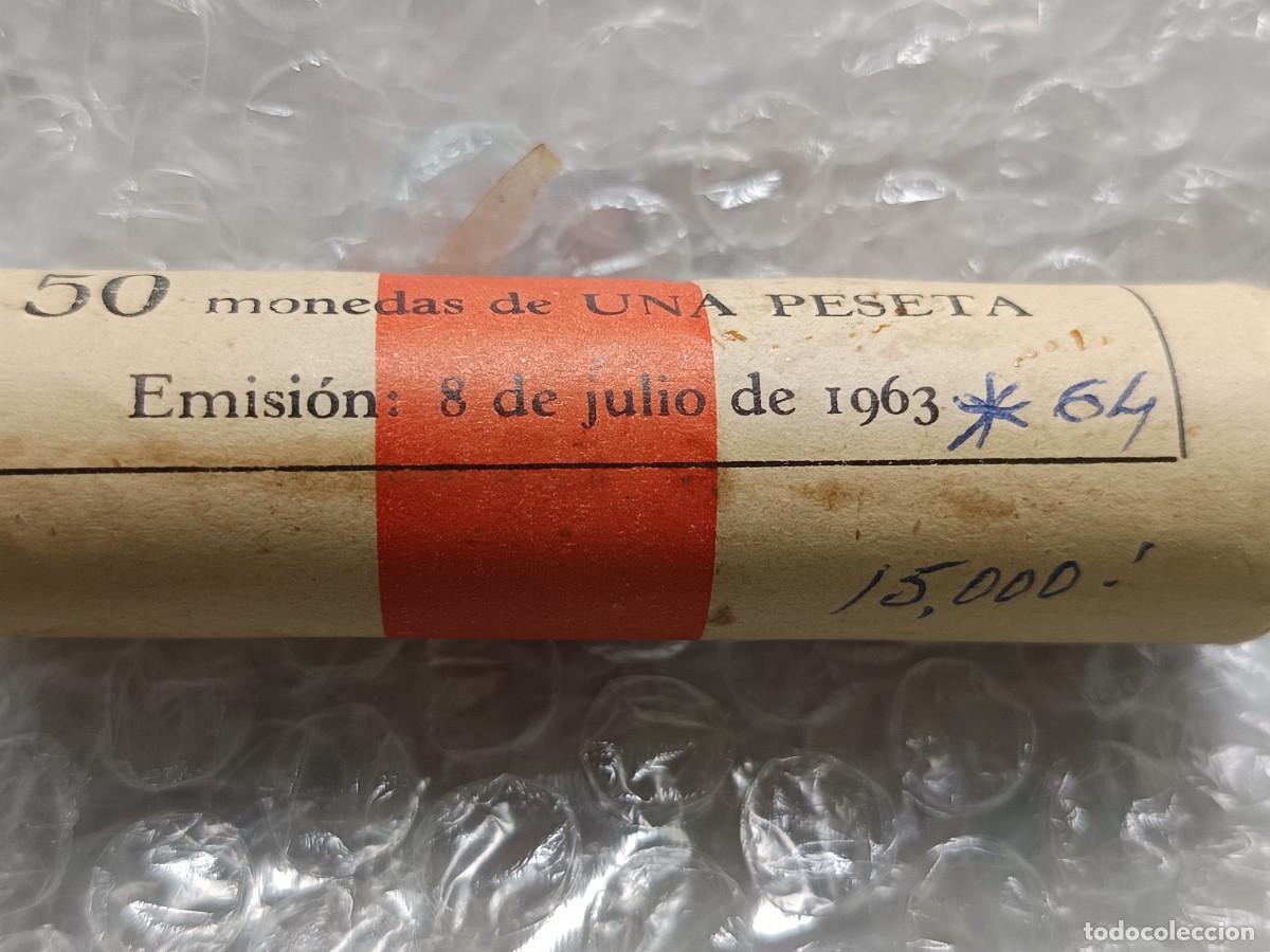 M&uuml;nzen unter Franco: Cartucho de monedas 1 peseta 1963*64