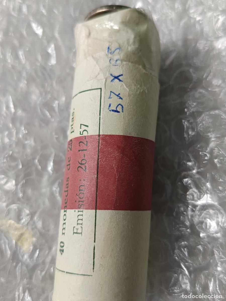 Franco Coins: Cartucho de monedas 25 pesetas 1957*65 sin circular