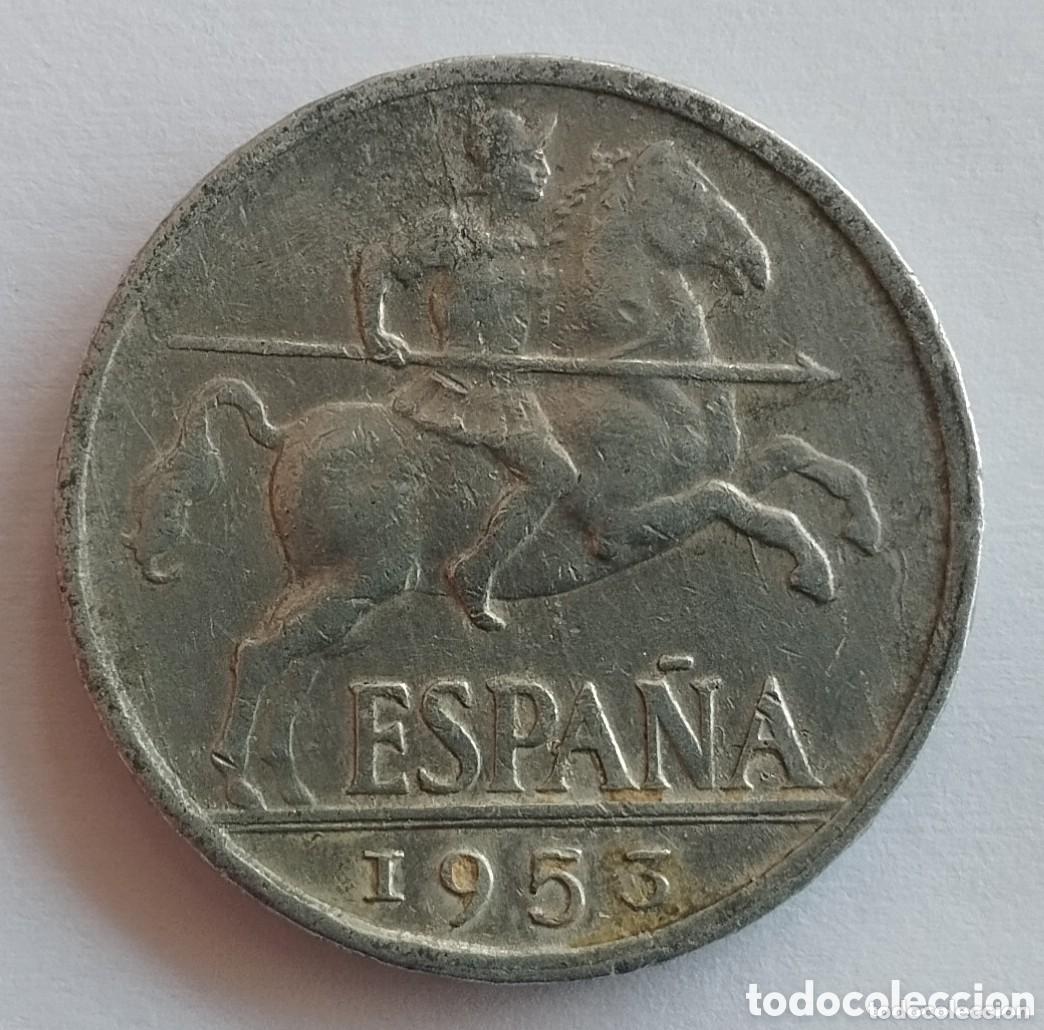 Moedas Franco: MONEDA DE 10 CENTIMOS 1953 JINETE (FOTO)