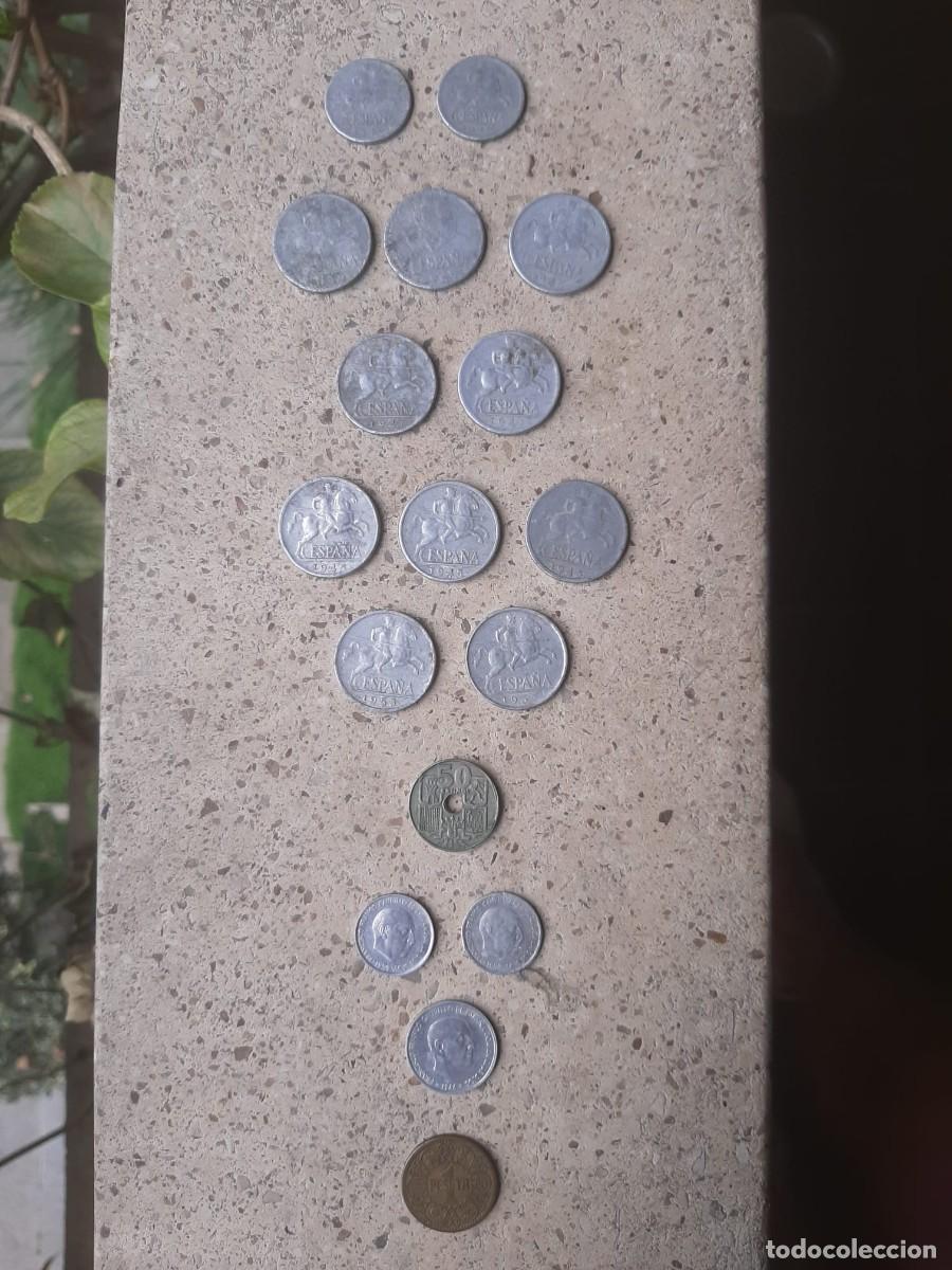 Monete Franco: Lote de 17 monedas del Estado Espa&ntilde;ol
