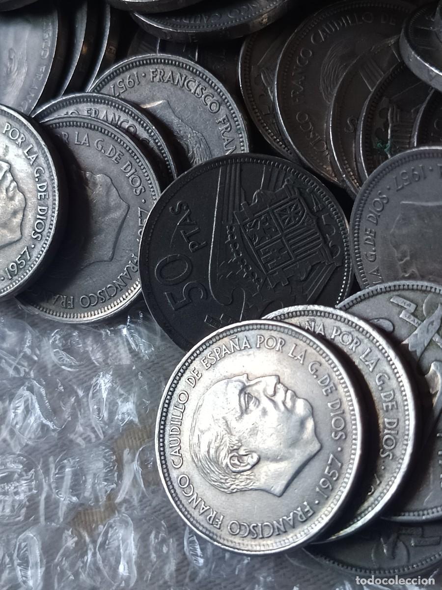 Monedas Franco: Lote de 800 monedas de 50 pesetas 1957