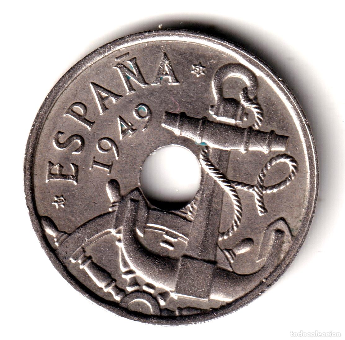 Monedas Franco: ESPA&Ntilde;A 50 Centimos 1949 *19* *51* FLECHAS INVERTIDAS - Franco VARIANTE ERROR