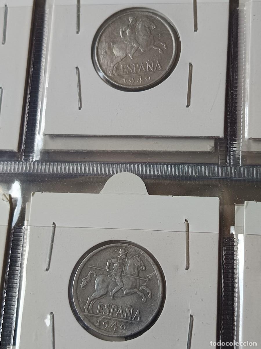 M&uuml;nzen unter Franco: Lote de monedas de 5 y 10 c&eacute;ntimos 1940,1941,1945,1953