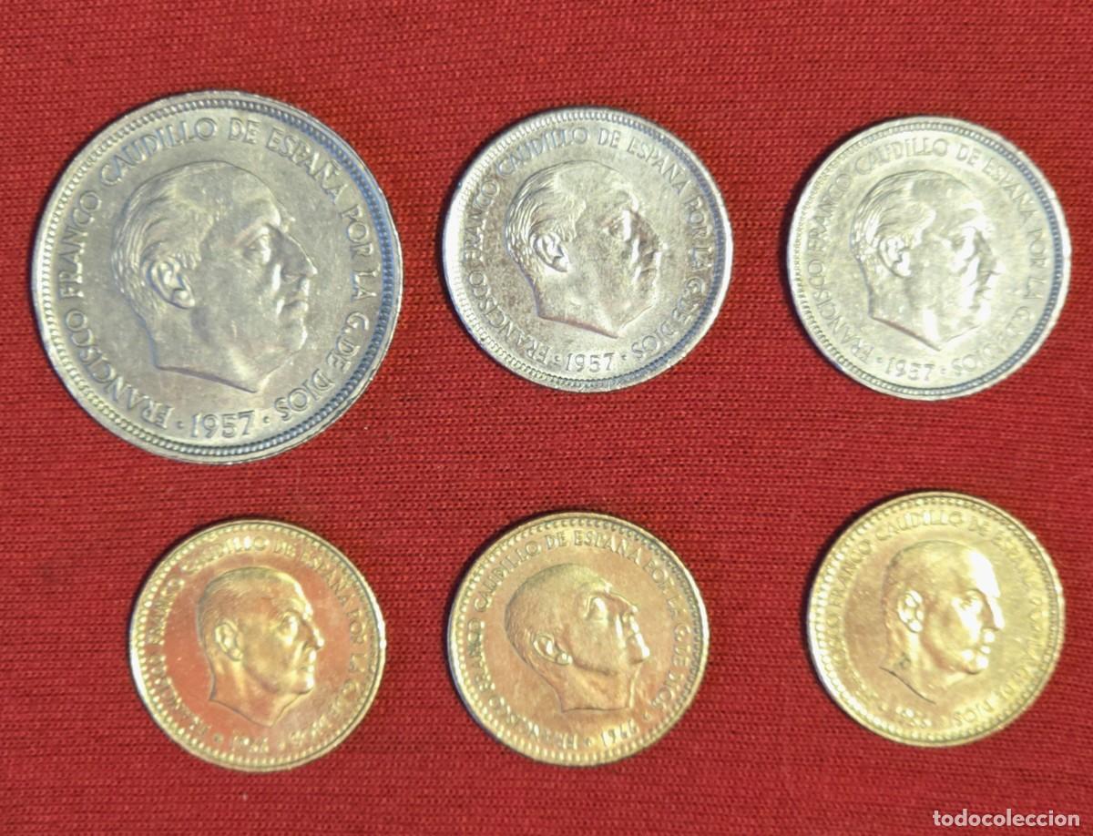 Monedas Franco: 6 Monedas de Espa&ntilde;a 1957 y 1966 - Foto 1