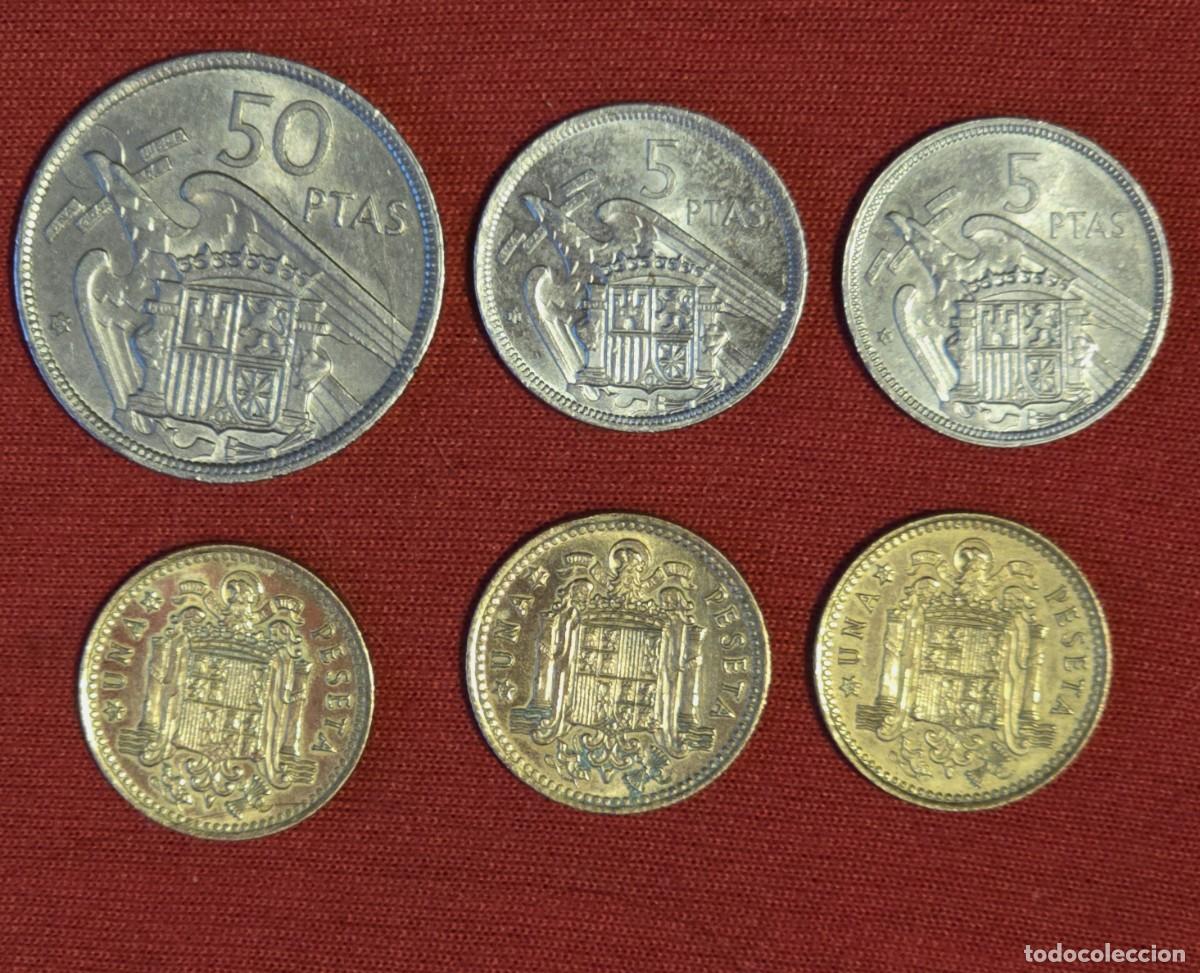 Monedas Franco: 6 Monedas de Espa&ntilde;a 1957 y 1966 - Foto 2
