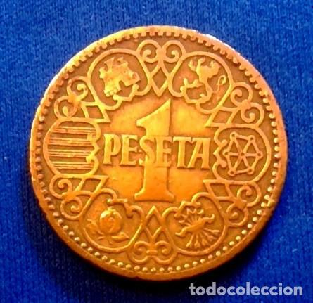 Monedas Franco: 1 peseta de Espa&ntilde;a a&ntilde;o 1944