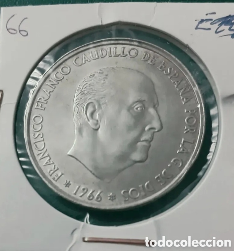 Franco Coins: 100 PESETAS DE PLATA FRANCO 1966*66 SIN CIRCULAR