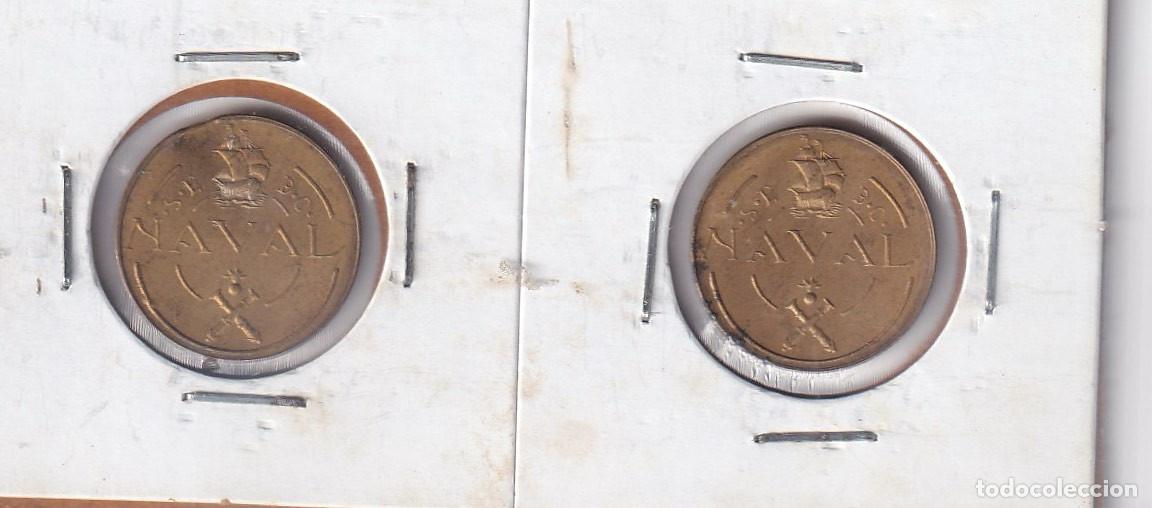 Monedas Franco: PESETA NAVAL NORMAL Y NO COINCIDENTE