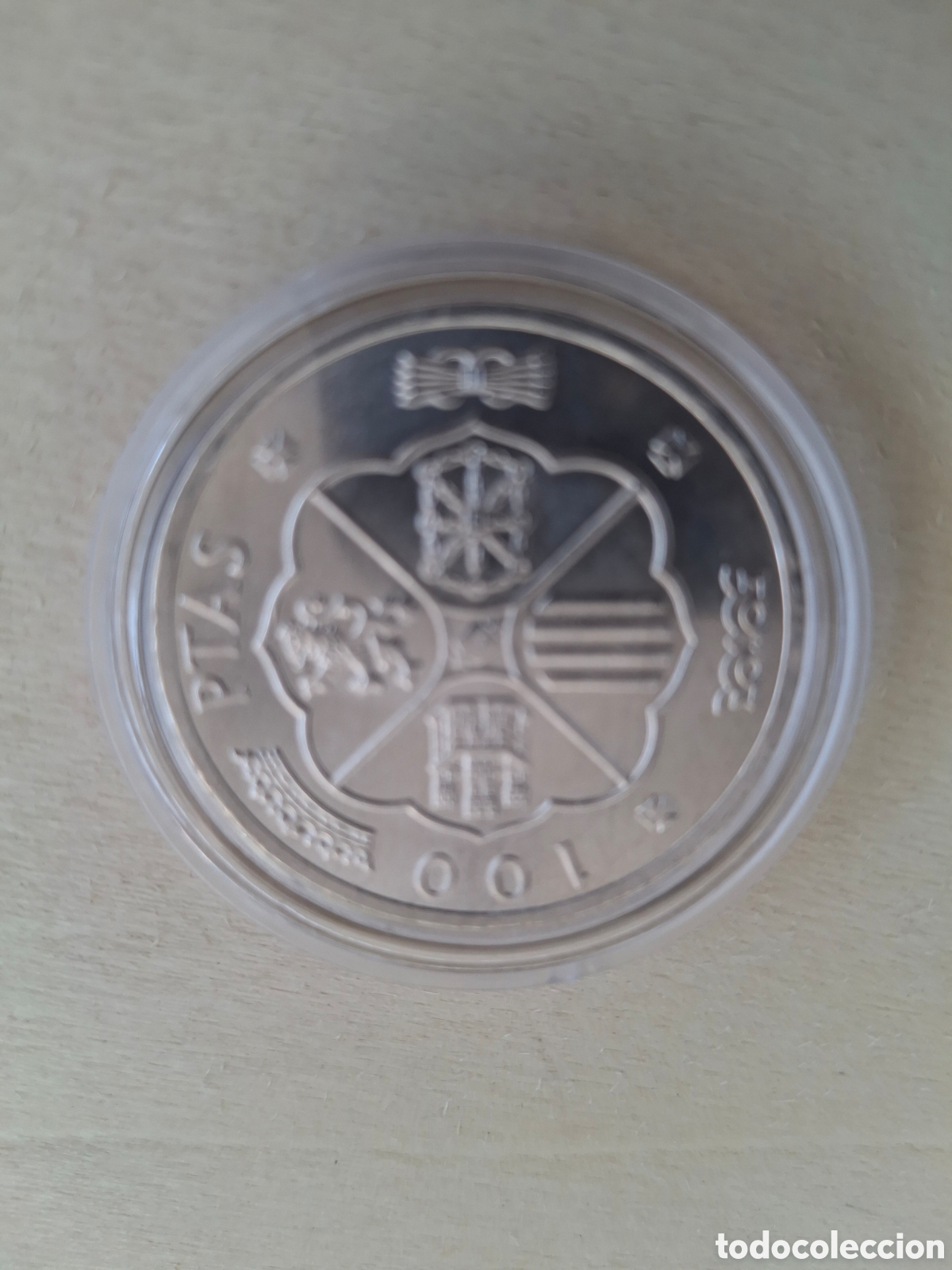 Monedas Franco: Moneda de plata de 100 pesetas nueva - Foto 2