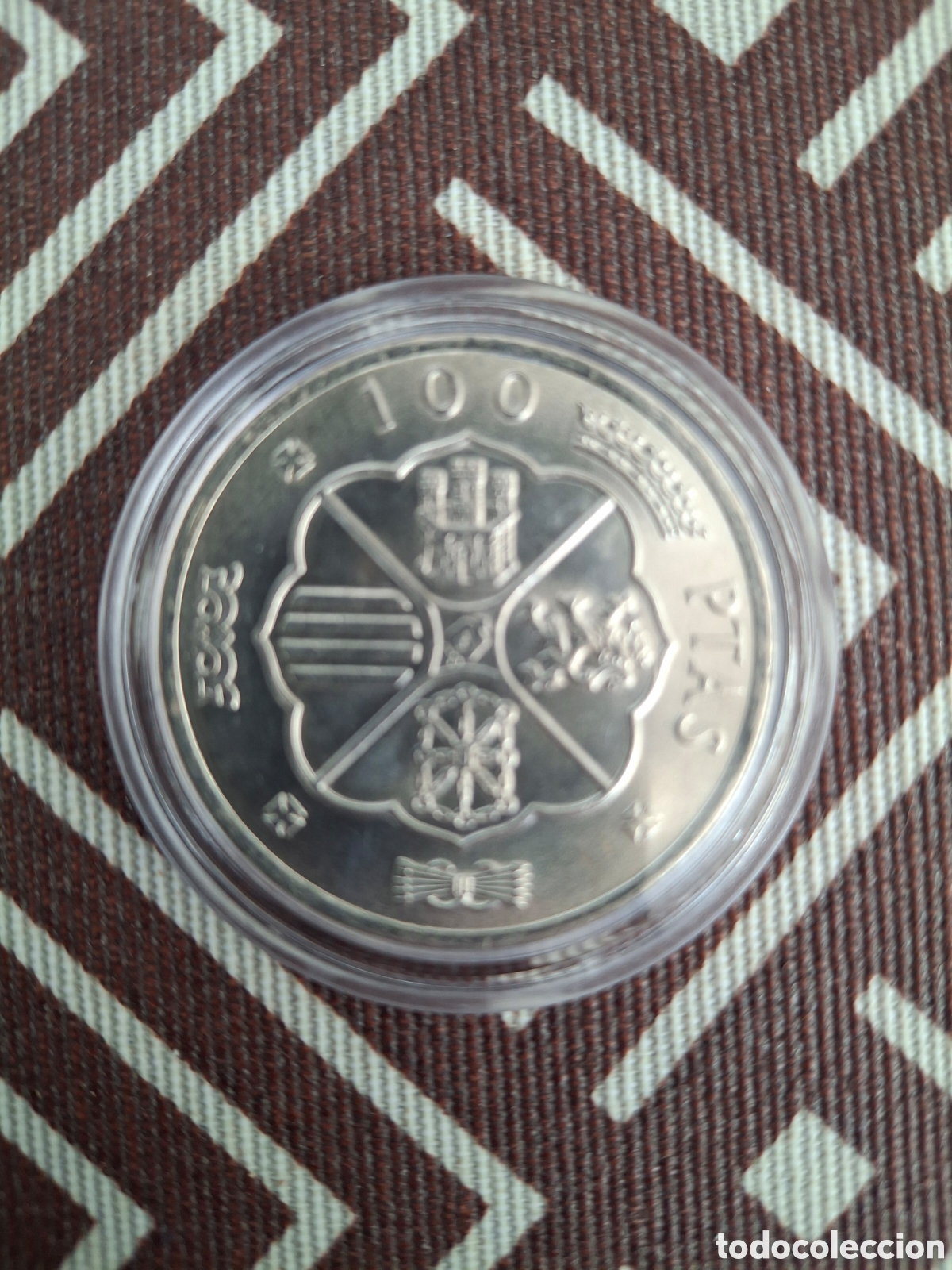 Monedas Franco: Moneda de plata de 100 pesetas nueva - Foto 3